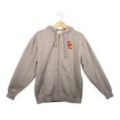 USC Trojans Team Trojan Oxford SC Interlock Tackle Twill Full Zip Fleece Hoodie